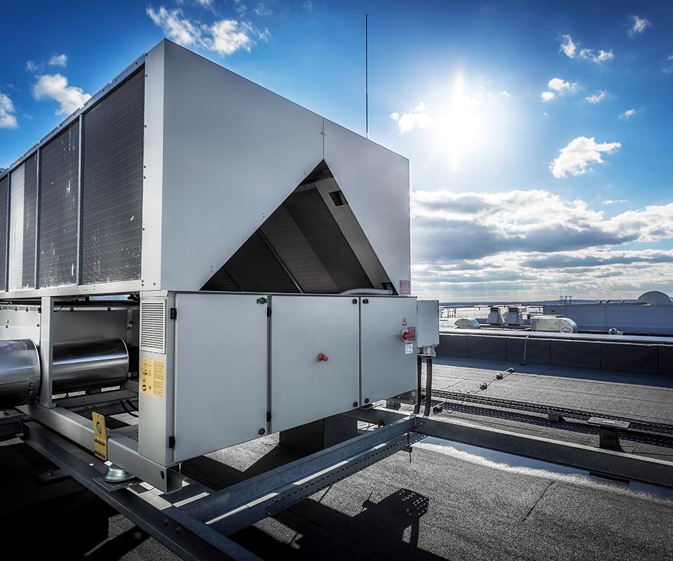 image of commercial air conditioning unit on top of a building